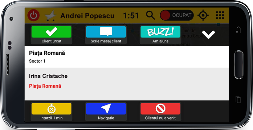 Aplicatie Soferi Taxi